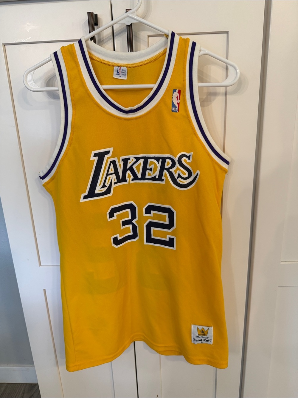 NBA Los Angeles Vintage Lakers Yellow Magic Johnson #32 Jersey